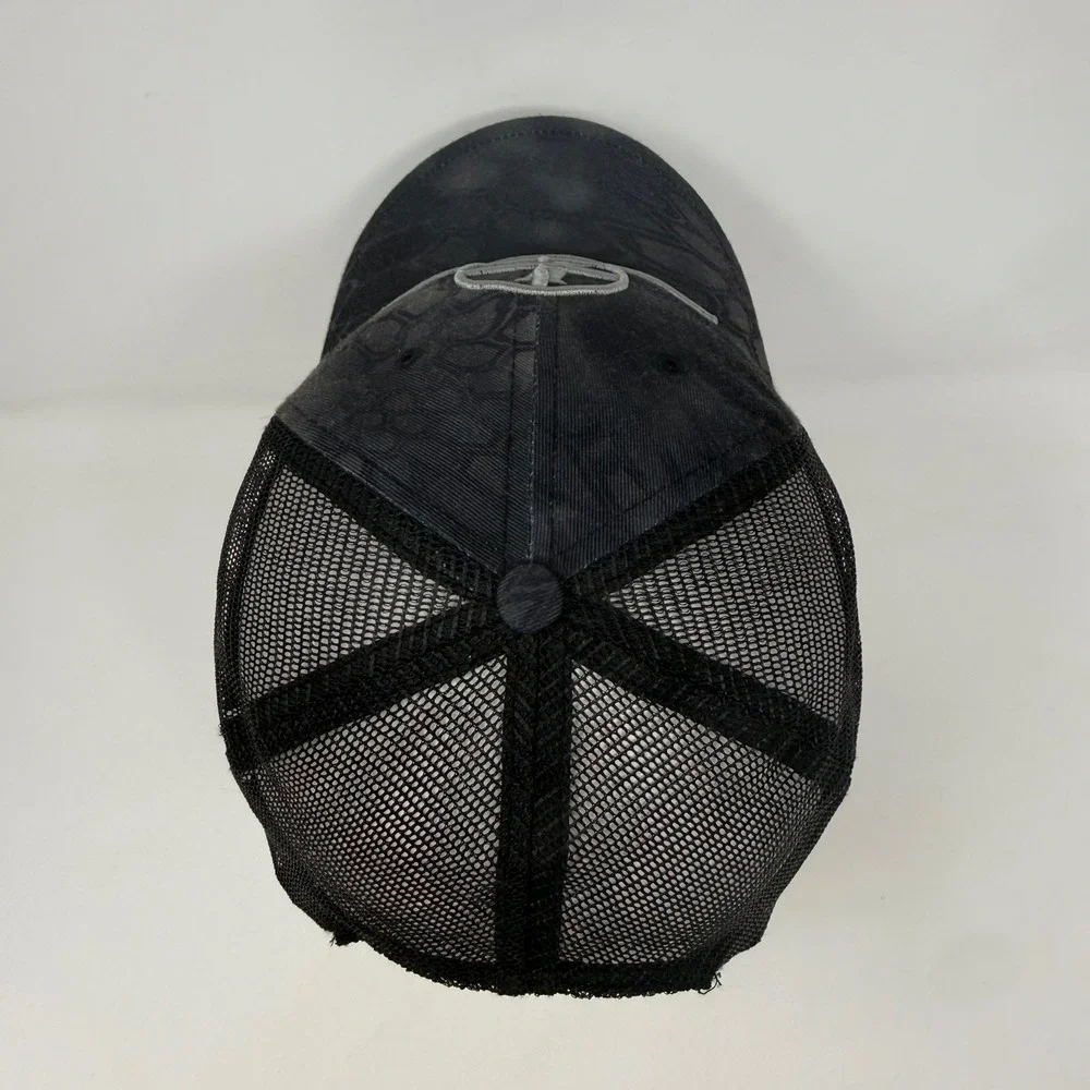 Leupold Mens Black Camo Trucker Hat Embroidered Logo Snapback Mesh Baseball‎ Cap